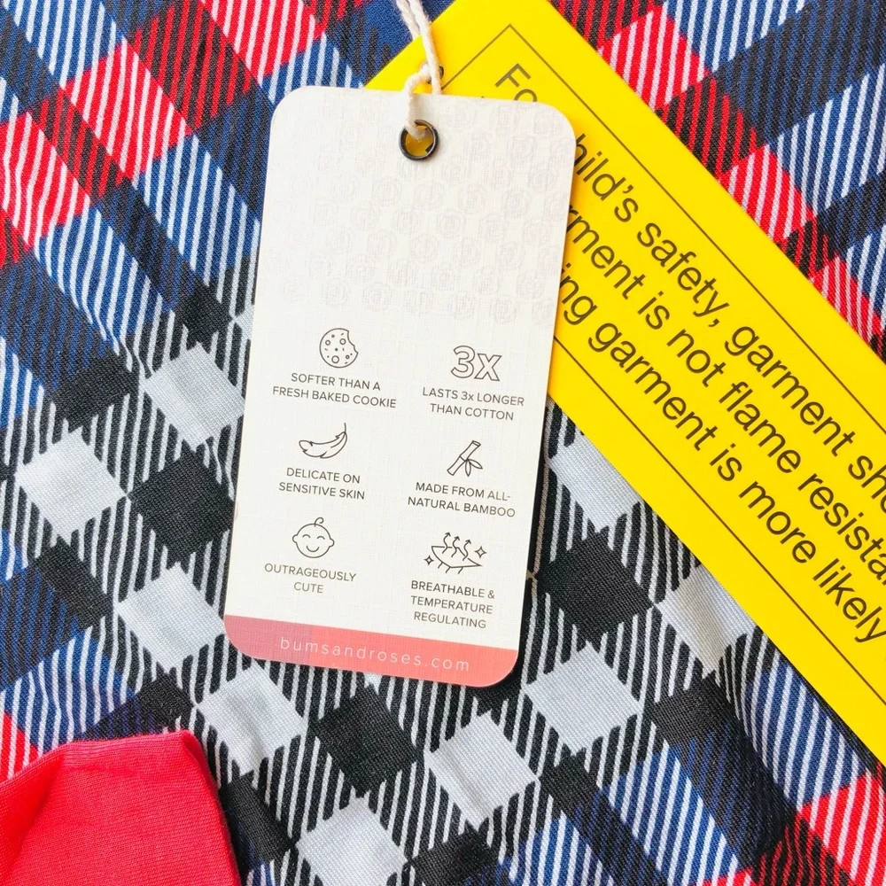 NWT Bums & Roses Bamboo 2pc set size 3T - Picture 3 of 3